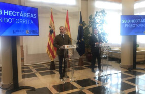 ep el presidente del gobierno de aragon jorge azcon y el consejero delegado de merlin properties