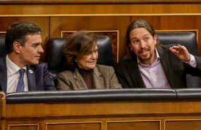 ep el presidente del gobierno pedro sanchez la vicepresidenta carmen calvo y el vicepresidente pablo