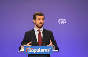 ep el presidente del partido popular pablo casado en rueda de prens tras la reunion del comite de