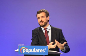 ep el presidente del partido popular pablo casado explica su plan de choque economico madrid espana