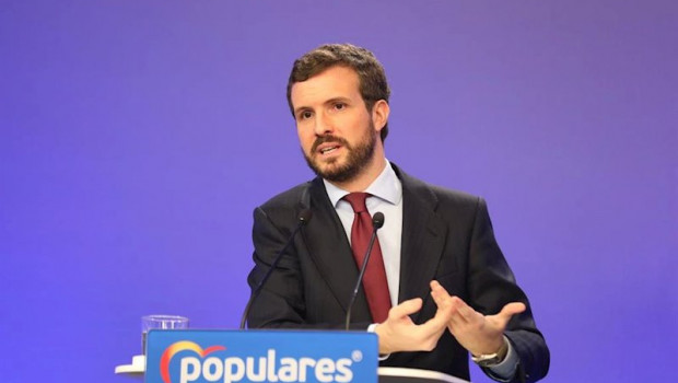 ep el presidente del partido popular pablo casado explica su plan de choque economico madrid espana