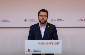 ep el vicepresidente de la generalitat y coordinador de erc pere aragons ofrece una rueda de prensa