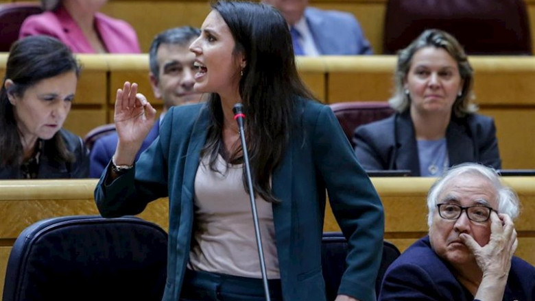 La ministra de Igualdad, Irene Montero, responde a la pregunta sobre las políticas de igualdad del Ejecutivo, realizada por la senadora del GPCS, Lorena Roldán, durante la sesión de control al Gobierno en el Senado este martes 3 de marzo de 2020 | Ricardo Rubio - Europa Press ep la ministra de igualdad irene montero responde a la pregunta sobre las politicas de igualdad del