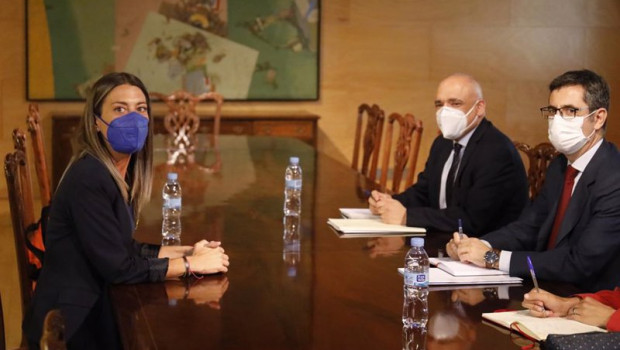 ep la portavoz de junts miriam nogueras durante su reunion con el ministro de la presidencia felix