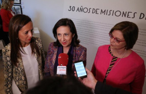 ep la presidenta de la fundacion pablo iglesias beatriz corredor i y la ministra de defensa