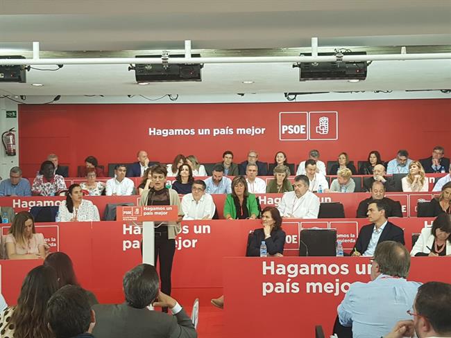 María Chivite interviniendo ante el Comité Federal del PSOE | PSN ep maria chivite interviniendocomite federalpsoe