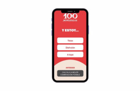ep pantalla movil con el recomendador virtual de 100 montaditos