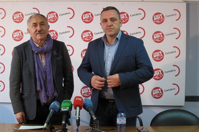 Pepe Álvarez, UGT, y Mariano Carmona, UGT Cantabria | EUROPA PRESS ep pepe alvarez ugt y mariano carmona ugt cantabria