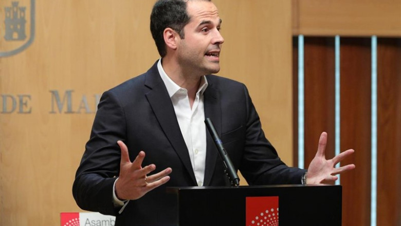 El portavoz de Ciudadanos en la Asamblea de Madrid, Ignacio Aguado, en rueda de prensa. | Jesús Hellín - Europa Press ep portavozciudadanosla asambleamadrid ignacio aguado en ruedaprensa