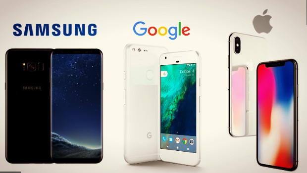 samsung galaxy s8 google pixel 2xl apple iphone x