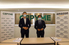 ep el presidente de cepyme gerardo cuerva y el responsable de amazon marketplace en espana ryan