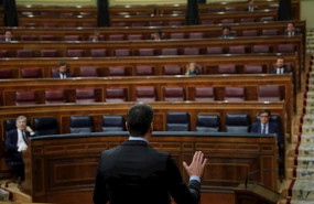 ep el presidente del gobierno pedro sanchez de espaldas en un pleno del congreso durante el