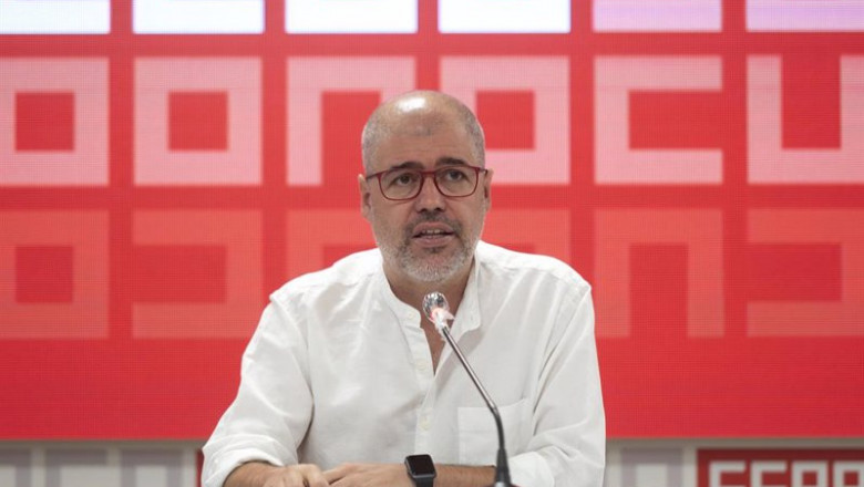El secretario general de de CCOO, Unai Sordo, comparece en una rueda de prensa de un encuentro informativo de inicio de curso del sindicato, a 10 de septiembre de 2021, en Madrid (España). | Alberto Ortega - Europa Press ep el secretario general de de ccoo unai sordo comparece en una rueda de prensa de un encuentro