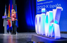 ep la ministra de economia nadia calvino en la presentacion de gaia x en talavera
