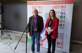 ep la nuevca secretaria general de ugt madrid marina prieto junto al secretario general del