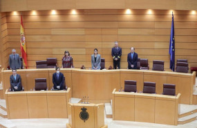 ep pleno d el senado de hoy con el popular rafael hernando en primera fila con mascarilla
