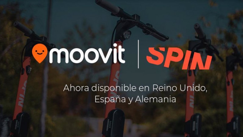 ep spin se integra en moovit para ofrecer una alternativa de movilidad electrica a sus usuarios