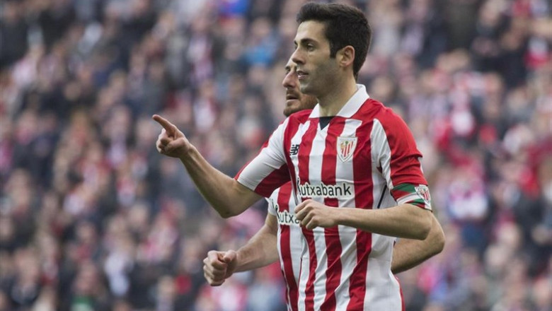 Susaeta of Athletic Club celebrating a goal during the Santander League (La Liga) match played in San Mames Stadium between Athletic Club and Malaga CF in Bilbao, Spain, at Feb. 25th 2018. Photo UGS/AFP7 | AFP7 - Archivo ep susaeta of athletic club celebratinggoal during the santander league la liga match played in san mames stadium between athletic club and malaga cf in bilbao spain at feb 25th 2018 photo ugsafp7