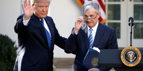 le candidat a la presidence de la fed jerome powell et donald trump a la maisons blanche le 2 novembre 2017 