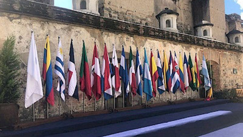 Banderas de países participantes en la Cumbre Iberoamericana | CUMBRE IBEROAMERICANA ep banderas de paises participantes en la cumbre iberoamericana