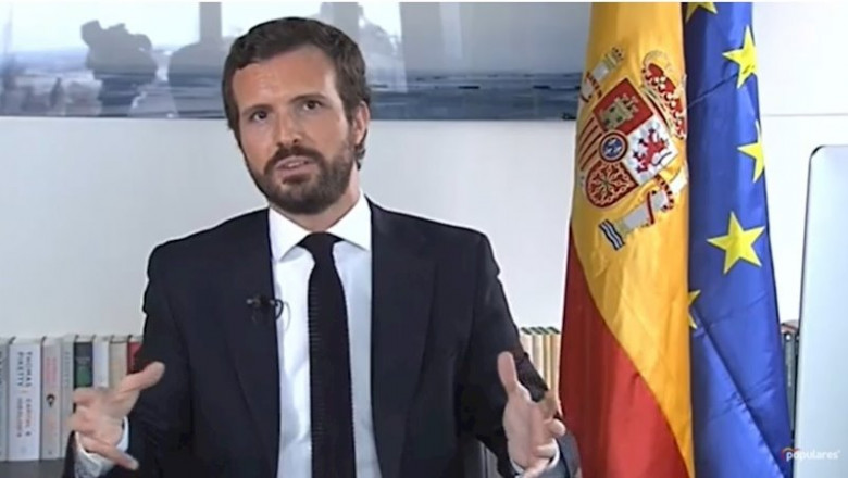 ep comparecencia de pablo casado tras reunirse con sanchez por videoconferencia ep comparecencia de pablo casado tras reunirse con sanchez por videoconferencia