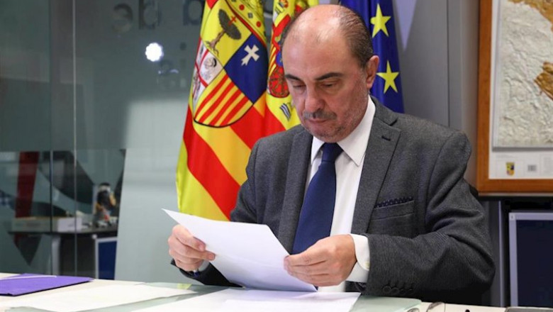 ep el presidente de aragon javier lamban en la octava videoconferencia de dirigentes autonomicos ep el presidente de aragon javier lamban en la octava videoconferencia de dirigentes autonomicos