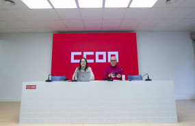 ep el secretario general de ccoo unai sordo d y la secretaria confederal de comunicacion empar pablo