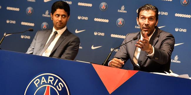 Gianluigi Buffon Nasser Al-Khelaifi PSG Paris Saint-Germain | PARIS SAINT-GERMAIN ep gianluigi buffon nasser al-khelaifi psg paris saint-germain