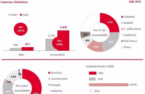 ep infografia de la concursalidad empresarial en espana segun datos de iberinform
