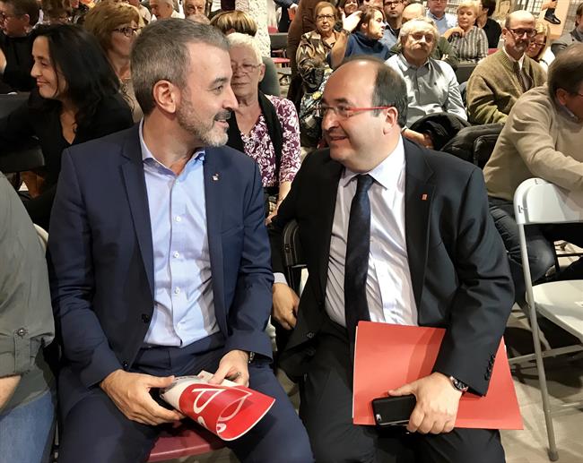 J.Collboni junto a M.Iceta en el consell de la federación del PSC de Barcelona | EUROPA PRESS ep jcollbonia micetaconsellla federacionpscbarcelona