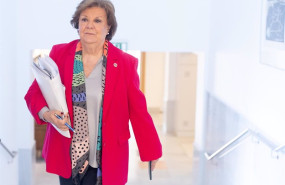 ep la presidenta del tribunal de cuentas enriqueta chicano a su llegada a comparecer en la comision