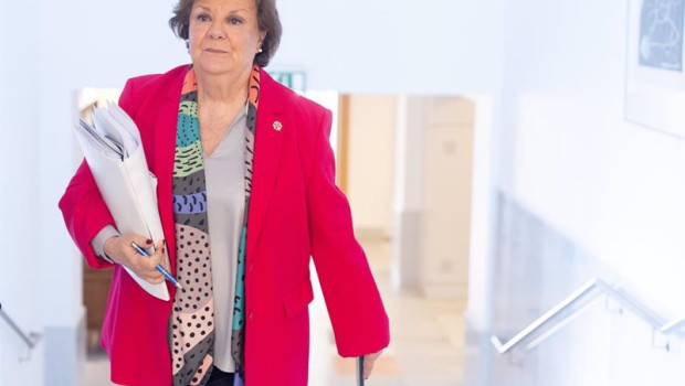 ep la presidenta del tribunal de cuentas enriqueta chicano a su llegada a comparecer en la comision