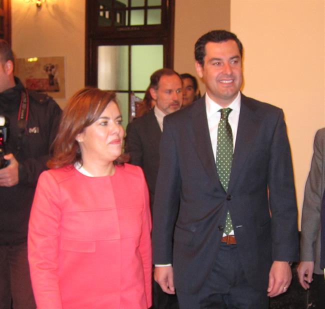 Soraya Sáenz de Santamaría con Juanma Moreno | Europa Press/Archivo ep soraya saenzsantamariajuanma moreno