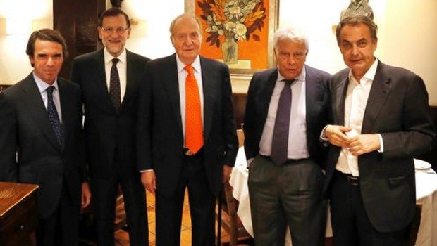 Cena casa lucio Rajoy Juan Carlos Zapatero Felipe Gonzalez Aznar