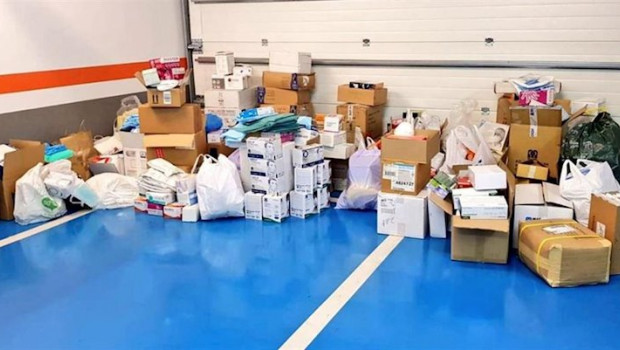 ep cajas recibidas con material saniatrio