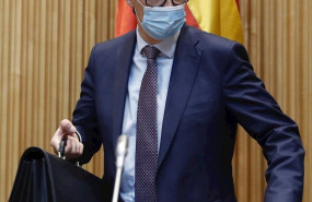 ep el ministro de sanidad salvador illa antes de comparecer en la comision de sanidad del congreso