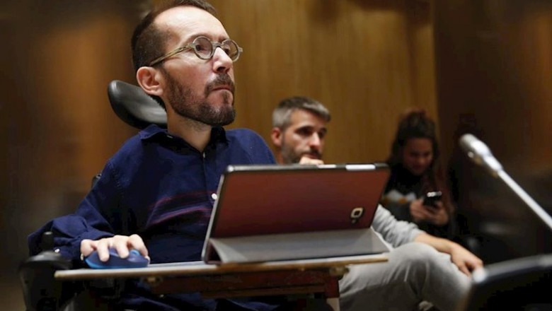 El portavoz de Unidas Podemos, Pablo Echenique, este miércoles en la primera sesión de la Comisión del Congreso de los Diputados para la Reconstrucción Social y Económica. En Madrid (España) a 13 de mayo de 2020. | Pool ep el portavoz de unidas podemos pablo echenique este miercoles en la primera sesion de la comision