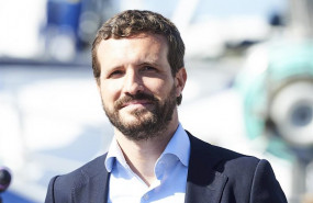 ep el presidente del partido popular pablo casado en el puerto de santona cantabria a 10 de octubre