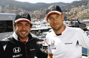 ep fernando alonso y jenson button durante el gp de monaco de 2006