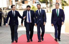 ep i-d el secretario general del partido popular teodoro garcia egea el presidente de la region de
