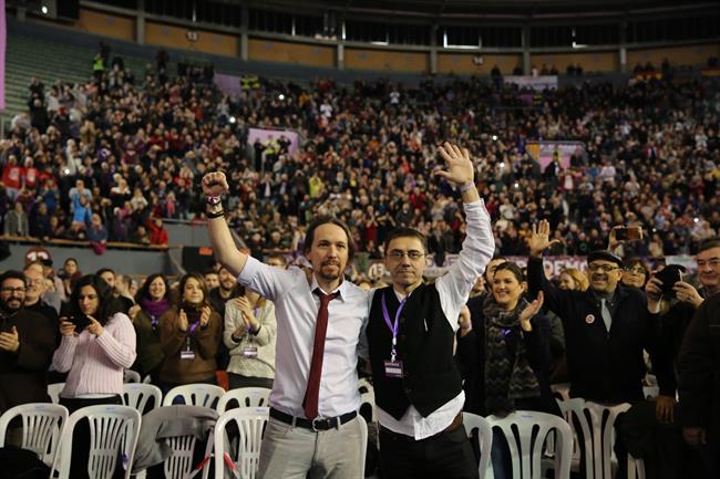 Iglesias y Monedero en el Congreso de Podemos, Vistalegre II | EUROPA PRESS ep iglesiasmonederocongresopodemos vistalegre ii 20170217172903