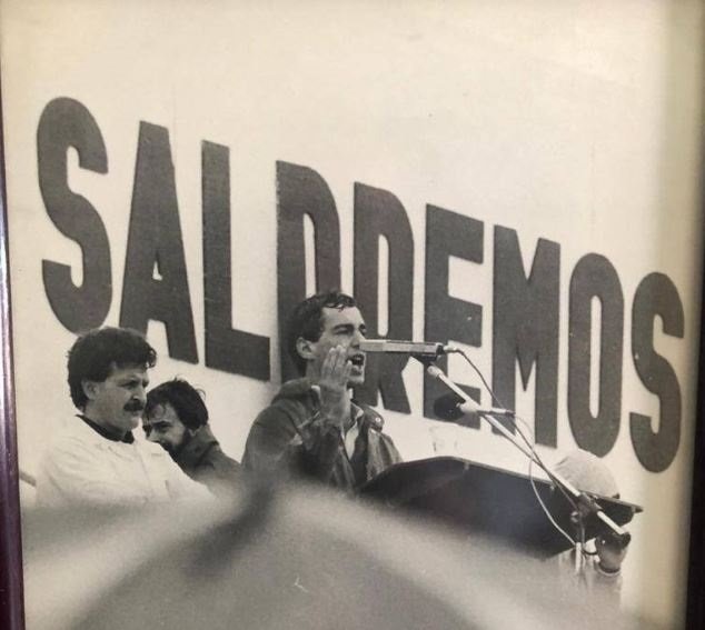 ep imagen del actual lehendakari inigo urkullu en un acto en 1983