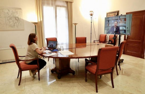 ep la presidenta del govern francina armengol en la reunion telematica con el ministro de transporte