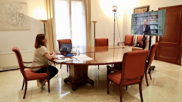 ep la presidenta del govern francina armengol en la reunion telematica con el ministro de transporte