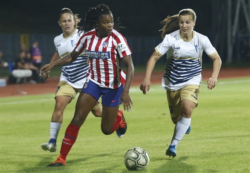 ep ludmila da silva en un partido con el atletico de madrid
