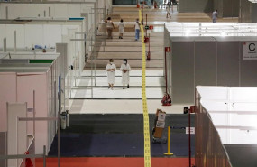 ep pacientes en el interior del hospital de campana montado en ifema para contagios con coronavirus