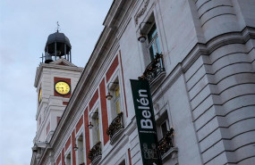 ep reloj de la puerta del sol o reloj de gobernacion en lo alto de la casa de correos actual sede