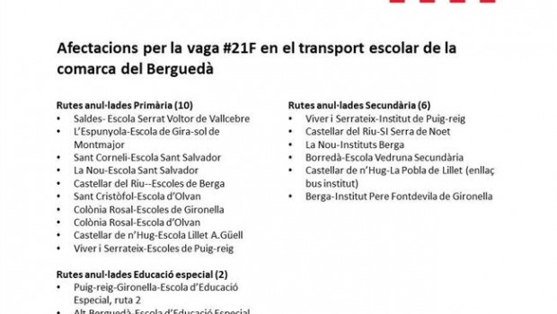 ep rutas escolares suspendidasla huelga 21f