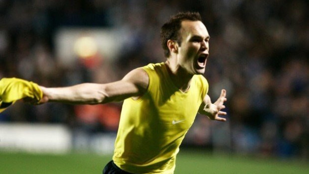 ep andres iniesta celebra su gol en stamford bridge ante el chelsea en semifinales de la champions