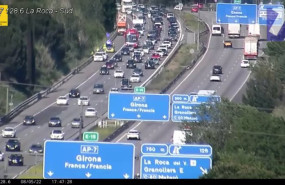 ep archivo   retenciones de hasta 15 kilometros en puntos de la ap 7 en las provincias de barcelona